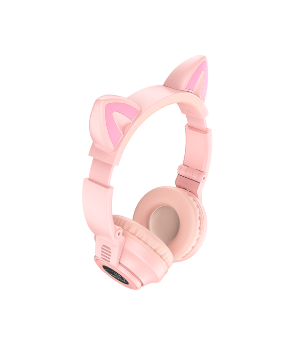 Наушники Borofone BO18 Cat Ear bluetooth розовый