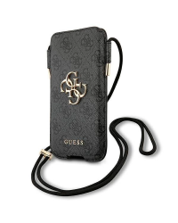 Guess Torebka na telefon GUHCP12L4GPSGR 6,7" szary|grey 4G Metal Logo
