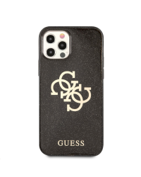 GUHCP12LPCUGL4GBK Guess TPU Big 4G Full Glitter Case for iPhone 12 Pro Max Black