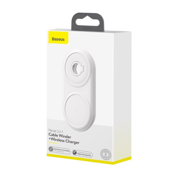 Baseus WXPL-B02 Быстрая Беспроводная Зарядка 9V / 2A / 7.5W / + USB-C Кабель / Белая