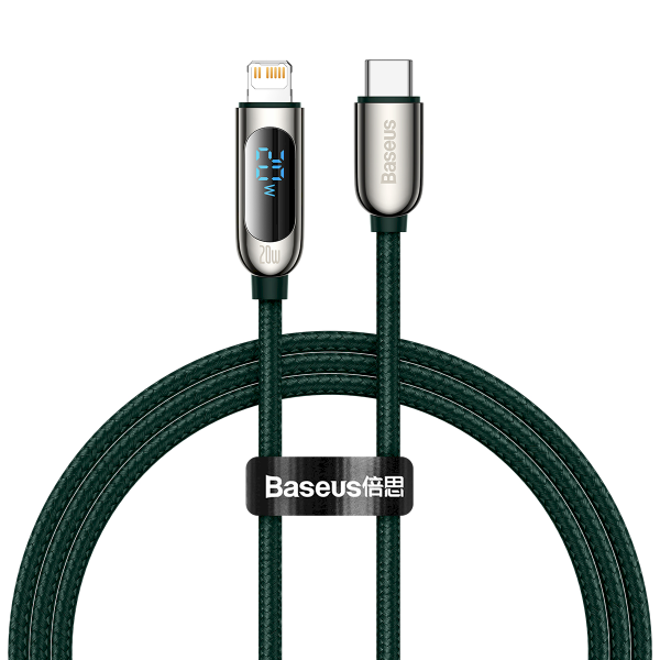 USB-C cable for Lightning Baseus Display, PD, 20W, 1m (green)