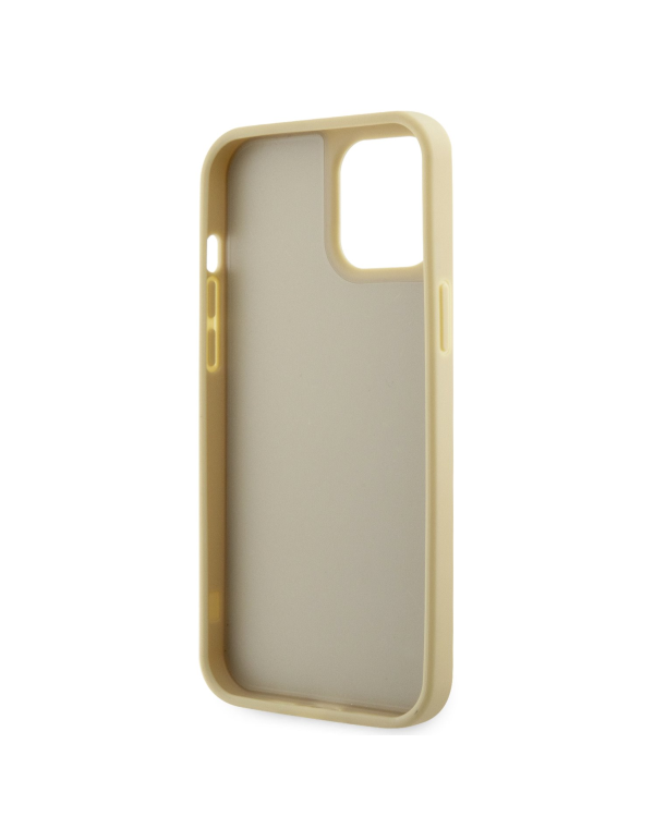 Guess Rhinestones Triangle Metal Logo Case for iPhone 12 Pro Max Gold