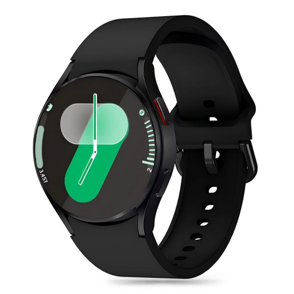 Обложка книги «Tech-Protect Silicone Strap for Samsung Galaxy Watch 4 | 5 | 5 Pro | 6 | 7 | FE - Black»