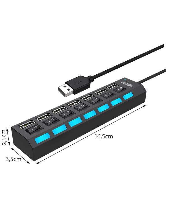 Адаптер (разветвитель) Goodbuy USB 2.0 на 7 x USB 3.0 | 480mbps черный