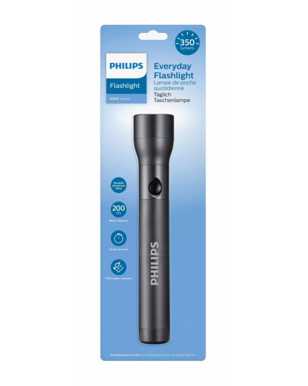 Светодиодный фонарик Philips 6xAA, 350 люмен