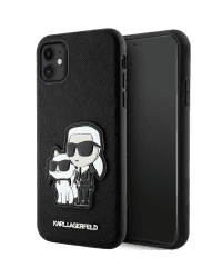 Karl Lagerfeld PU Saffiano Karl and Choupette NFT Чехол для iPhone 11 черный