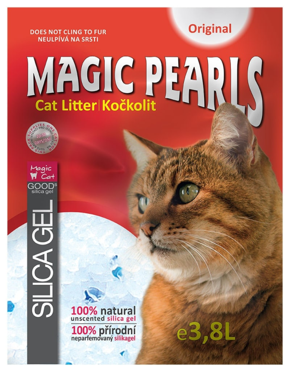 Силиконовый песок для кошачьего туалета : MAGIC PEARLS Original, 3,8 л