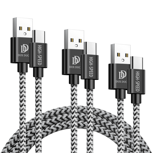 Обложка книги «Dux Ducis K-ONE Series set 3x USB - USB Type C nylon cable (0.25 m, 1 m, 2 m) 2 A black»