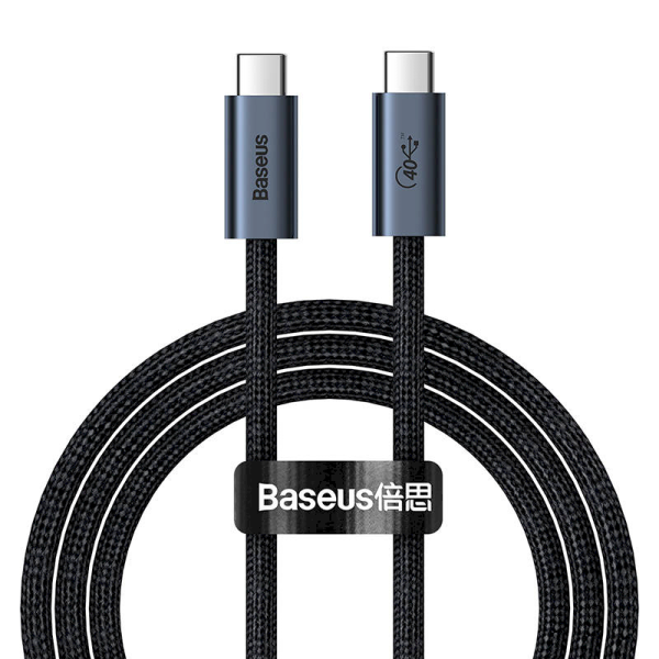 Baseus Flash Series Cable USB-C to USB-C, USB 4, 100W, 1m (black)