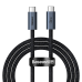 Baseus Flash Series Cable USB-C to USB-C, USB 4, 100W, 1m (black)