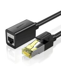 Ugreen extension cable Ethernet RJ45 Cat 7 10000 Mbps / 10 Gbps internet cable 2 m black (NW148)