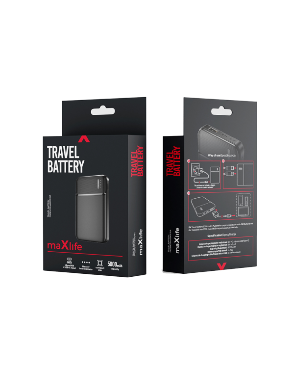 Дополнительное изображение книги «Maxlife power bank MXPB-01 5000 mAh black»