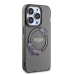 Guess PC|TPU Flowers Ring Glossy Logo MagSafe Case for iPhone 15 Pro Black