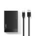 Ugreen external hard drive HDD SSD housing case SATA 2,5'' USB 3.2 Gen 1 (5 Gbps) USB Typ C + cable 0,5 m black (US221 50743)