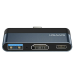 USAMS Adapter HUB USB 3.0|USB-C|HDMI 1.4 szary|grey SJ492HUB01 (US-SJ492)