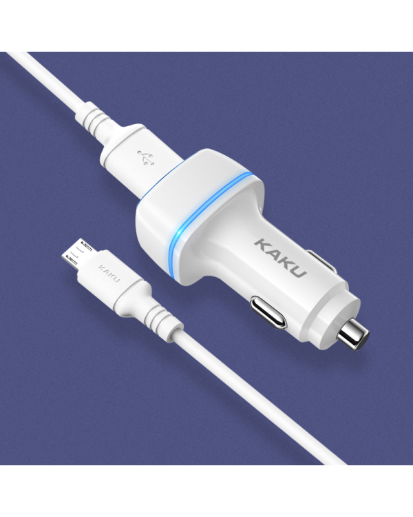 Дополнительное изображение книги «KAKU Car Charger KSC-528 Shengyu - 2xUSB - 2,8A with USB to Micro USB black»