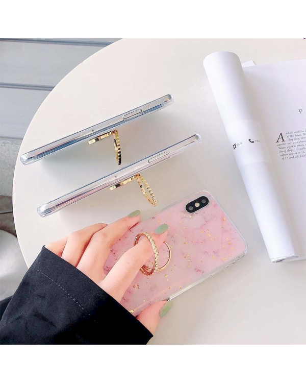 Fusion Marble Ring Back Case Силиконовый чехол для Apple iPhone 11 Красный - Синий