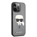 KLHCP13LSAKHSL Karl Lagerfeld PU Saffiano Karl Head Case for iPhone 13 Pro Silver