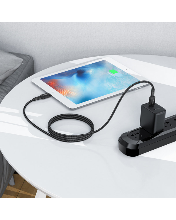 Acefast cable MFI USB Type C - Lightning 1,8m, 30W, 3A black (C4-01 C Black)