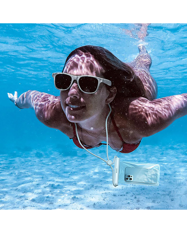 Дополнительное изображение книги «Baseus AquaGlide BS-PC030 чехол водонепроницаемый IPX8 с цилиндрической застежкой - белый»