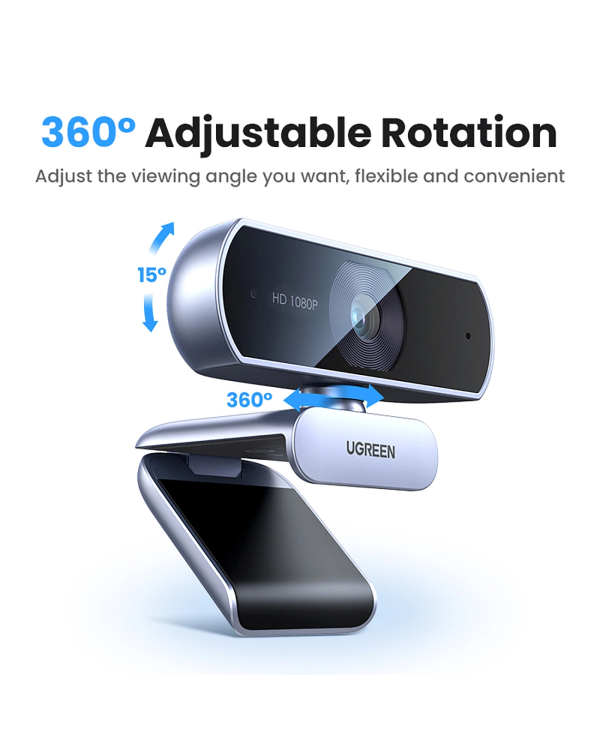 Дополнительное изображение книги «Веб-камера Ugreen CM678 USB HD - серый»