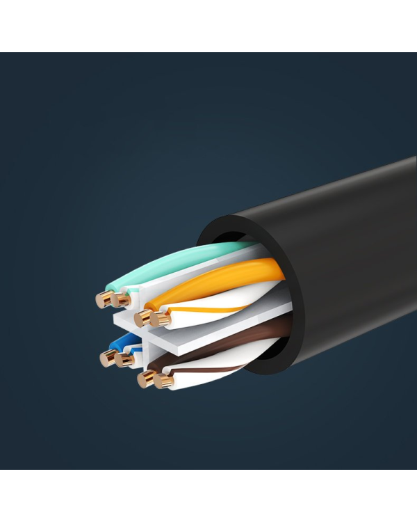 Дополнительное изображение книги «Удлинительный кабель Ugreen Ethernet RJ45 Cat 6 FTP 1000Mbps 2m Black (NW112 11281)»
