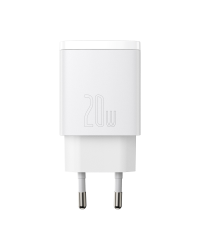 Baseus Compact quick charger USB Type C | USB 20 W 3 A Power Delivery Quick Charge 3.0 white (CCXJ-B02)