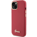GUHCP15SSMBSLM Guess iPhone 15 6.1" hardcase Silicone Script Metal Logo & Frame magenta