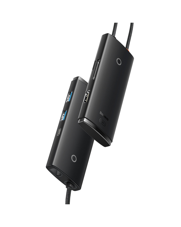 Дополнительное изображение книги «Baseus Lite Series Hub 6w1 USB-C to 2x USB 3.0 + USB-C + HDMI + SD|TF (black)»