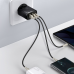 Baseus Сетевое зарядное устройство 2xUSB USB-C PD 3A 30W черная