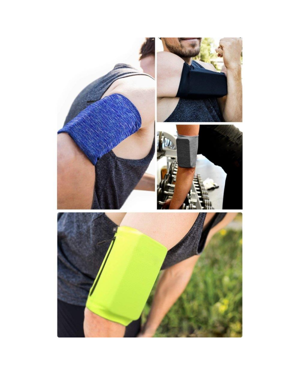 Elastic fabric armband armband for running fitness S black