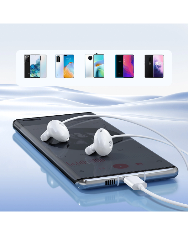 Joyroom JR-EC05 USB-C in-ear headphones - white