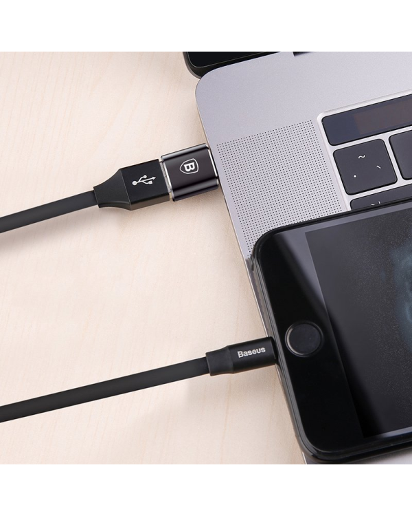 Дополнительное изображение книги «Baseus USB to USB Type-C Adapter 2.4A (Black)»
