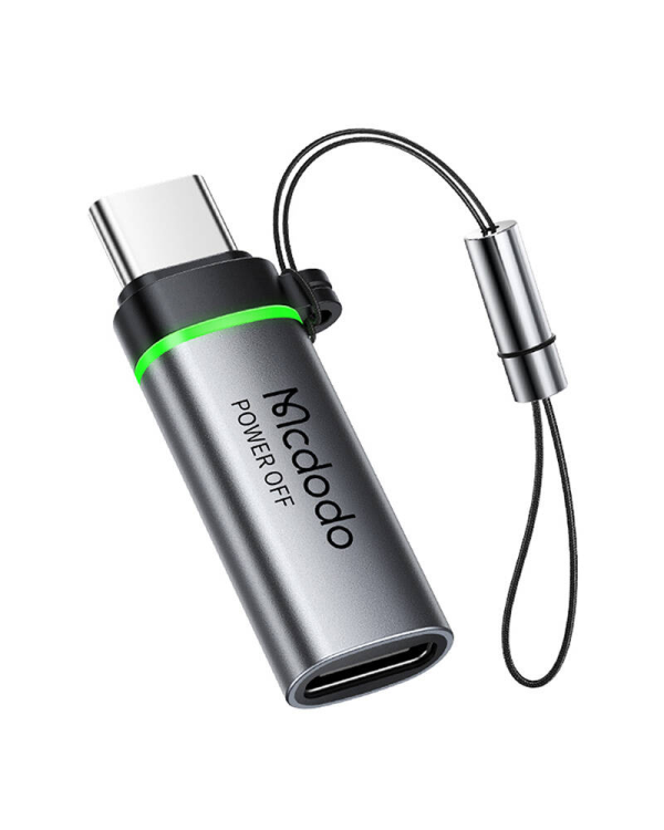 Адаптер Mcdodo OT-2450 | USB-C к USB-C | автоматическое отключение питания | серебристый