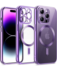 Fusion MagSafe Electroplate силиконовый чехол для Apple iPhone 14 Pro фиолетовый