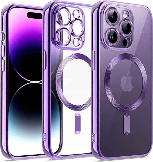 Fusion MagSafe Electroplate силиконовый чехол для Apple iPhone 14 Pro фиолетовый
