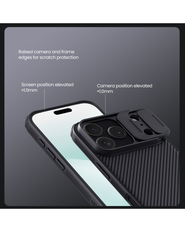 Магнитный жесткий чехол Nillkin CamShield PRO для Apple iPhone 17 Pro | черный