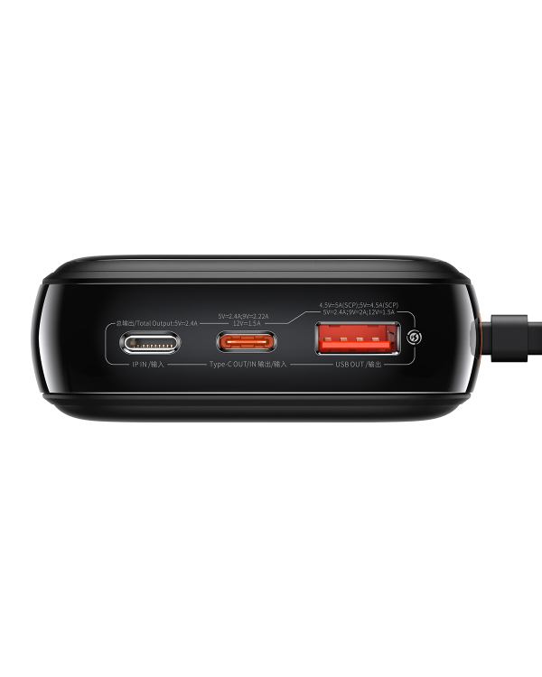 Powerbank Baseus Qpow PRO with cable, 20000mAh, 20W (Black)