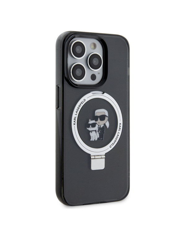 Дополнительное изображение книги «Karl Lagerfeld Ringstand Karl and Choupette MagSafe Case for iPhone 15 Pro Max Black»