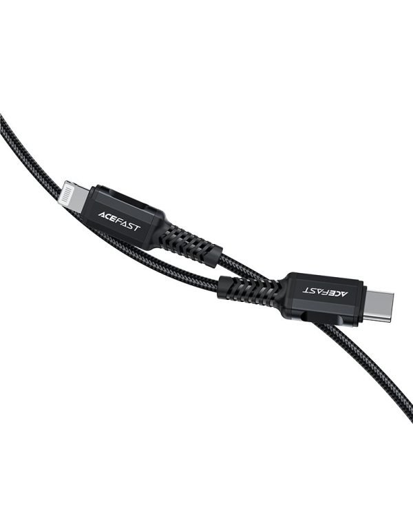 Acefast cable MFI USB Type C - Lightning 1,8m, 30W, 3A black (C4-01 C Black)