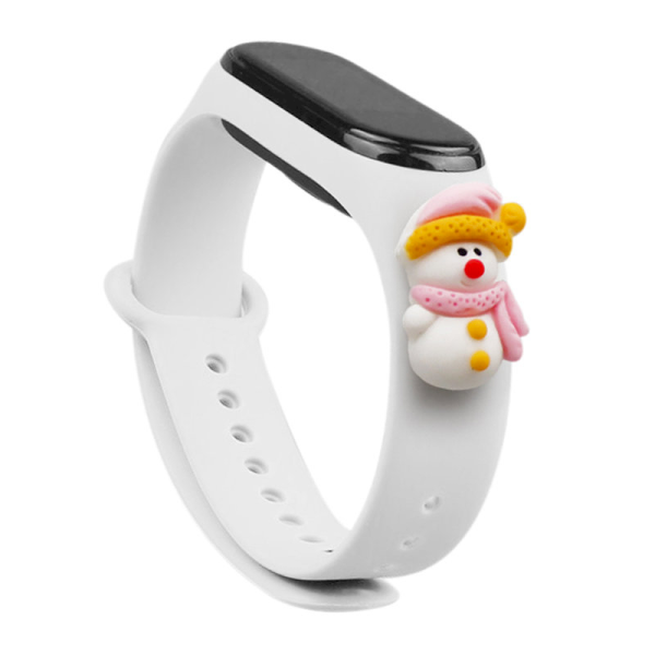 Fusion Xmas Snowman 2 для Xiaomi Mi Band 5 / Mi Band 6 белый