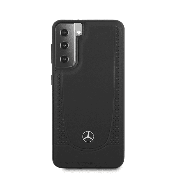 Обложка книги «MEHCS21MARMBK Mercedes Leather Urban Cover for Samsung Galaxy S21+ Black»