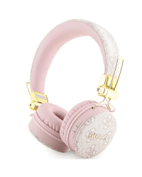 Guess słuchawki nauszne Bluetooth GUBH704GEMP różowy|pink 4G Metal Logo