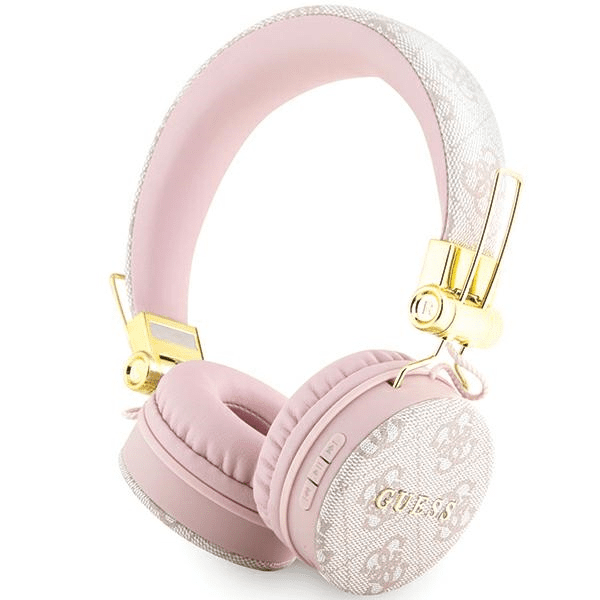 Guess słuchawki nauszne Bluetooth GUBH704GEMP różowy|pink 4G Metal Logo