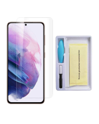 Fusion uv защитное стекло + эко клей + лампа для экрана Samsung G998 Galaxy S21 Ultra 5G