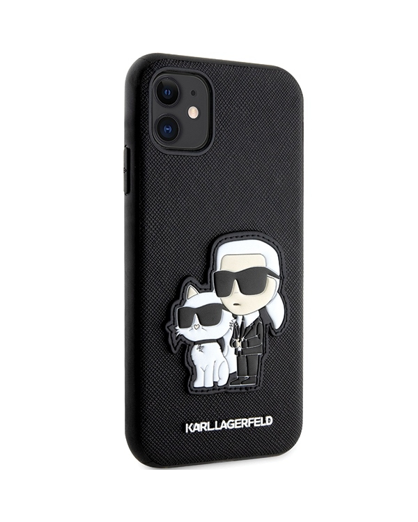 Karl Lagerfeld PU Saffiano Karl and Choupette NFT Чехол для iPhone 11 черный