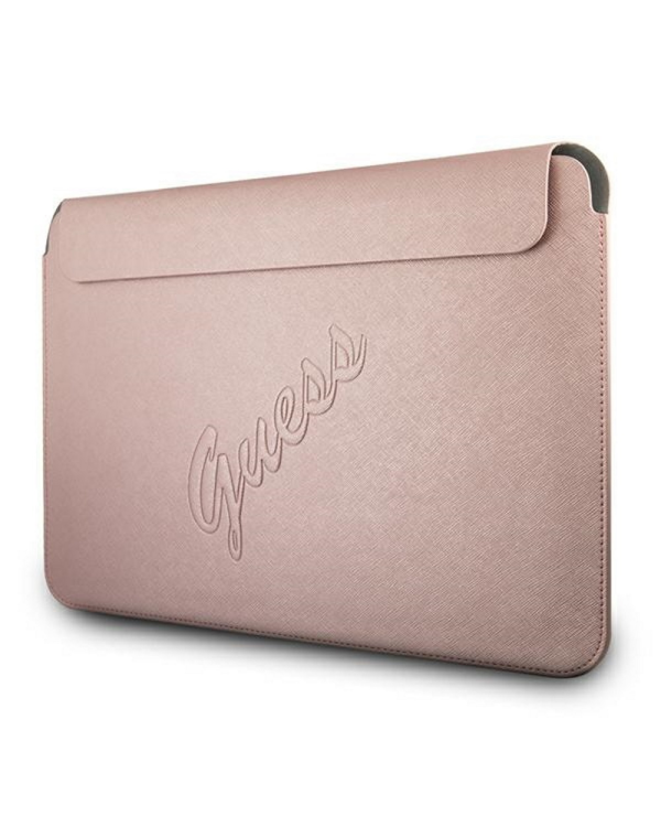 Original GUESS Laptop Sleeve Saffiano Script GUCS13PUSASPI 13 inches pink