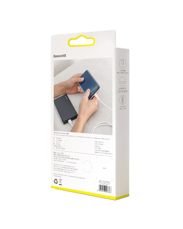 Baseus Mini CATSW-02 USB-C Провод для Зарядки 3A / Fast Charge / 100 cm Белый