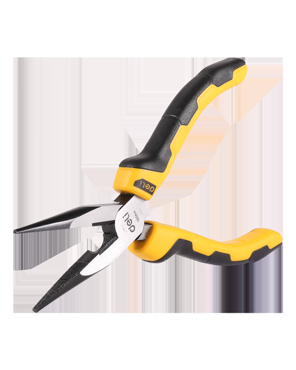Длинногубцы 6" Deli Tools EDL2106 (желтый)
