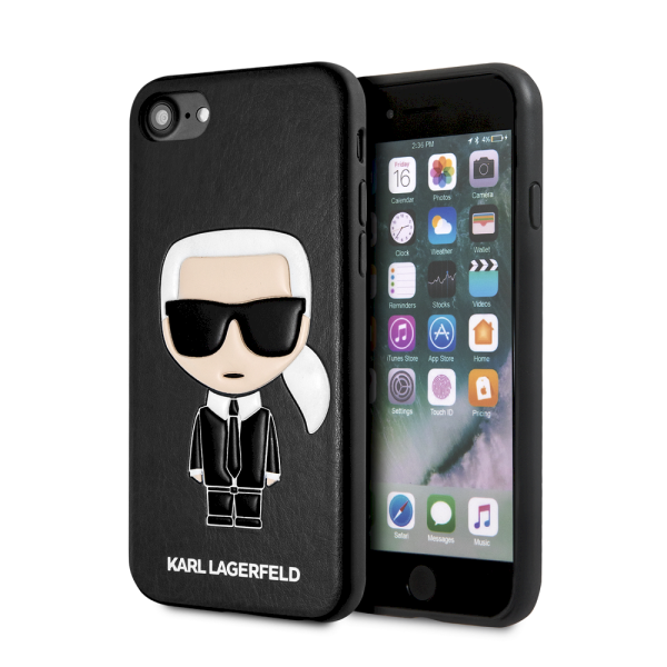 Обложка книги «KLHCI8IKPUBK Karl Lagerfeld Full Body Iconic Cover for iPhone 8/SE2020 Black»